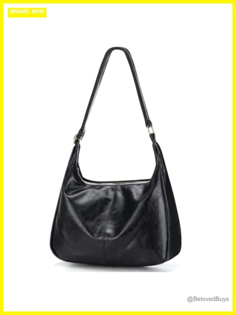 PU Leather Hobo Bag Slouchy Adjustable Strap Shoulder Crossbody